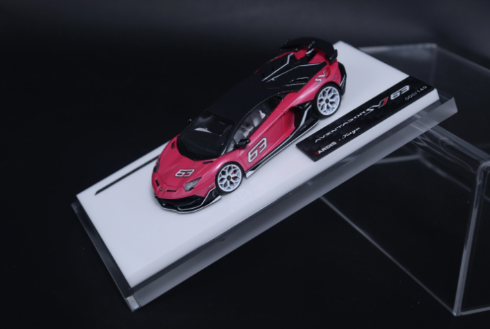 TARDIS 1/64 Lamborghini Aventador SVJ 63 Corona Rosso Resin LE149