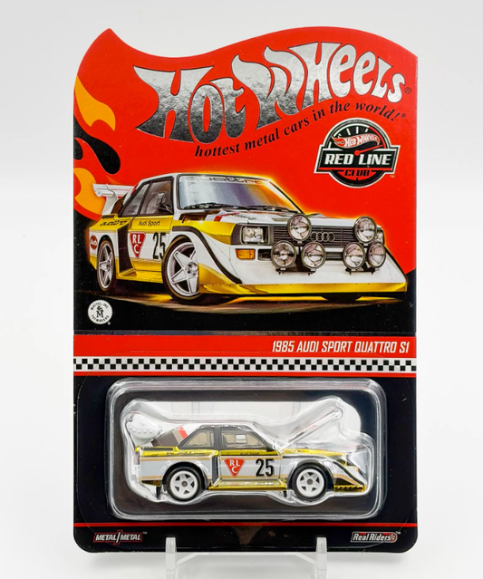 Hot Wheels RLC HWF08 1:64 1985 Audi Sport Quattro S1 White Gold Rally Diecast