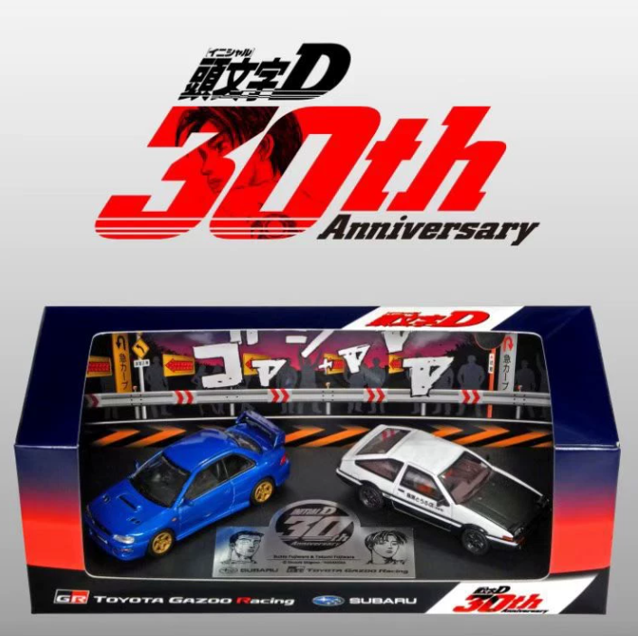 TOYOTA GAZOO Racing SUBARU 1/64 Initial D 30th Anniversary AE86 GC8 Set
