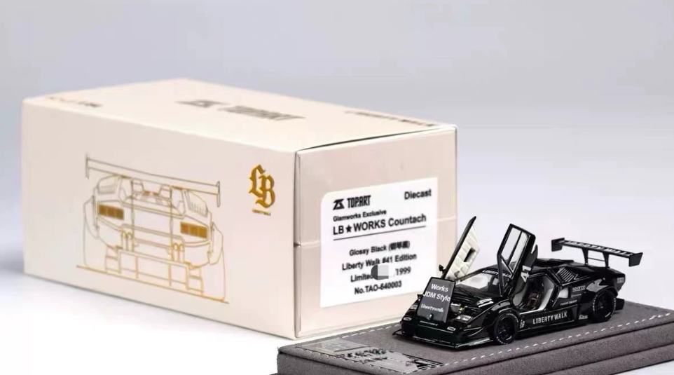 TOPART 1/64 LBWK Countach 41 Glossy Black