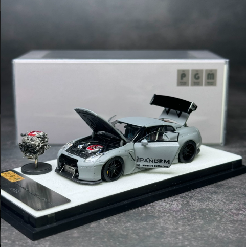 PGM 1/64 Nissan GT-R R35 Pandem Combat Grey