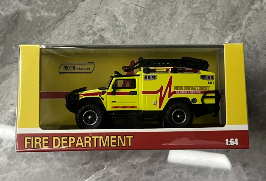 MK Miniatures 1:64 Hummer H2 Rescue Transformers Color Foshan