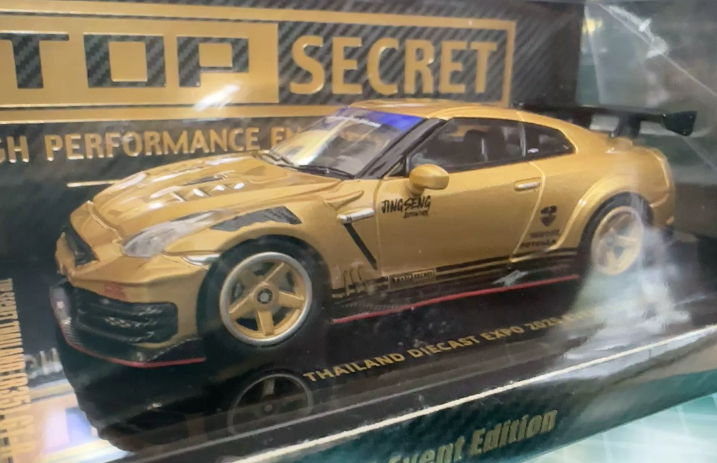INNO64 TOP SECRET Nissan GTR R35 Gold Thailand Diecast Expo 2025 1:64