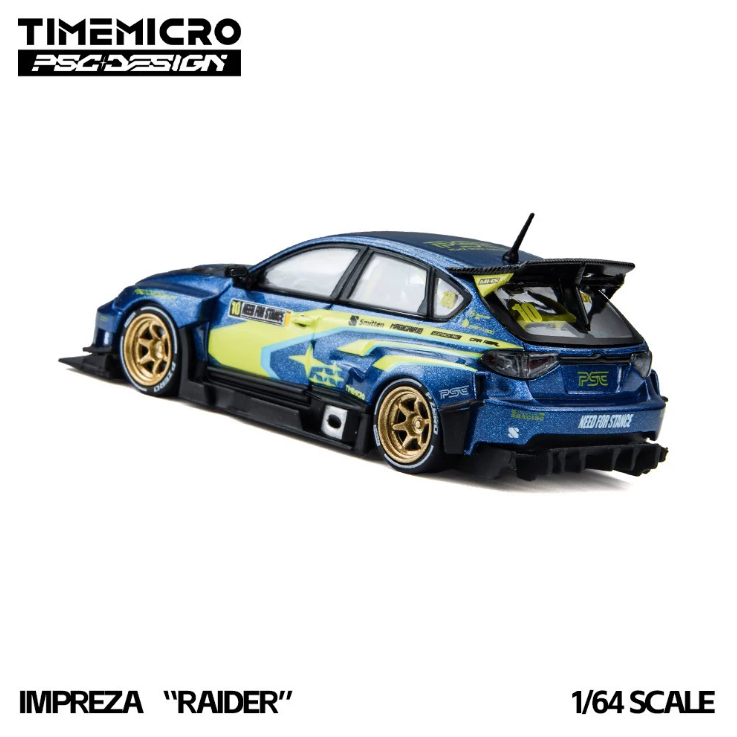 TimeMicro PSC Design 1/64 Subaru Impreza Raider Blue TM648304 Preorder