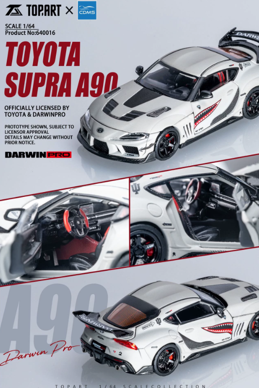 Topart 1/64 Toyota Supra A90 DarwinPro Shark Grey Show Exclusive Preorder