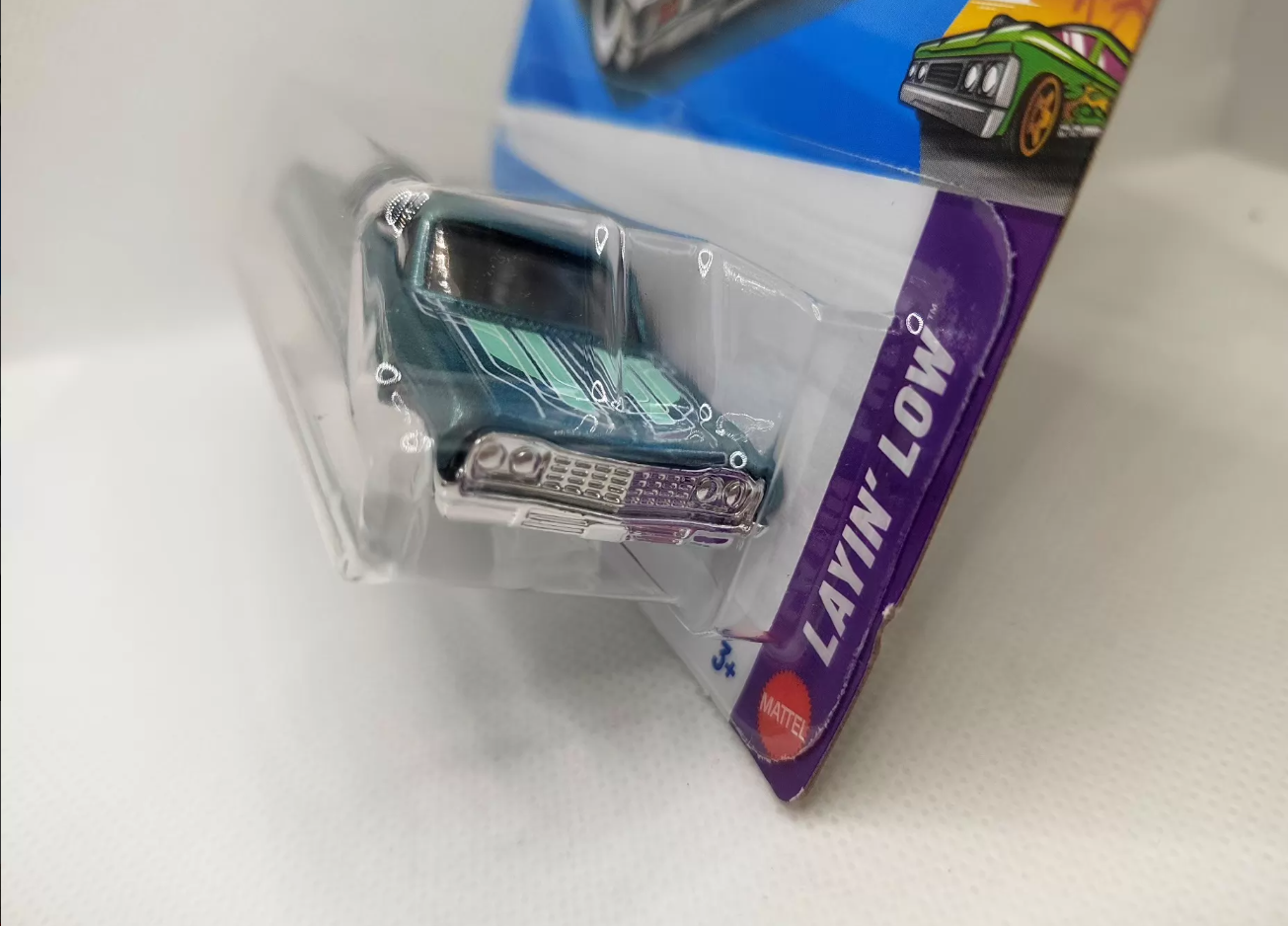 Hot Wheels 64 Impala LAYIN LOW Teal Metal Base 1/64 Diecast Model C4982