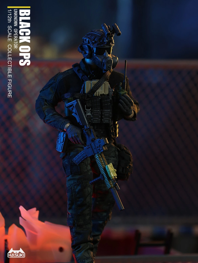 Hasuki SALVO SA01 Black Ops Unknown Operator 1/12 Action Figure
