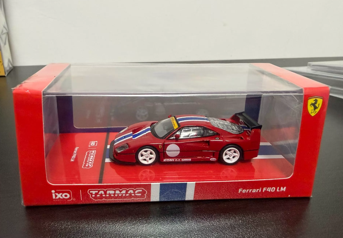 Tarmac Works x Ixo 1:64 Ferrari F40 LM Red Racing Model