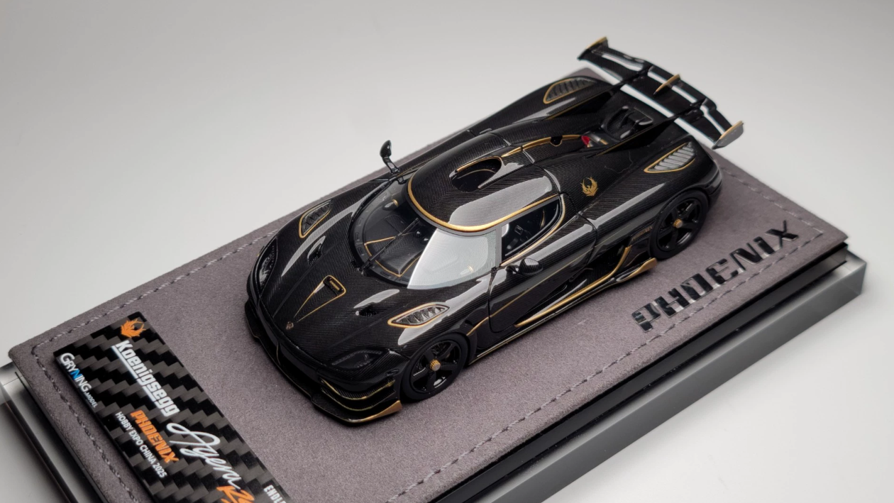 Gryning 1/43 Koenigsegg Agera RS Phoenix Carbon Gold 2025 HEC Edition