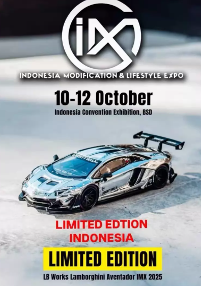 MINI GT 1023 LB Works Lamborghini Aventador Silver Chrome IMX 2025 LE