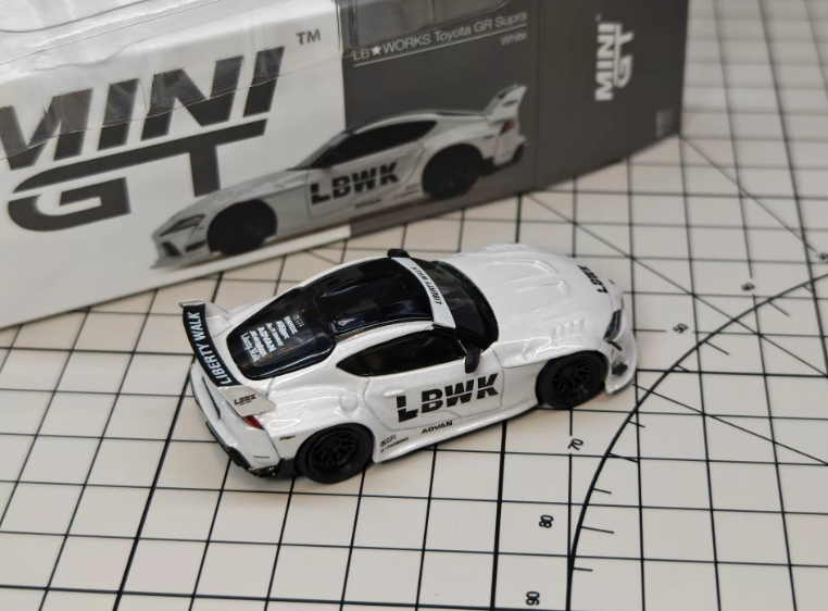 MINI GT 235 LB-WORKS Toyota GR Supra White Boxed 1/64