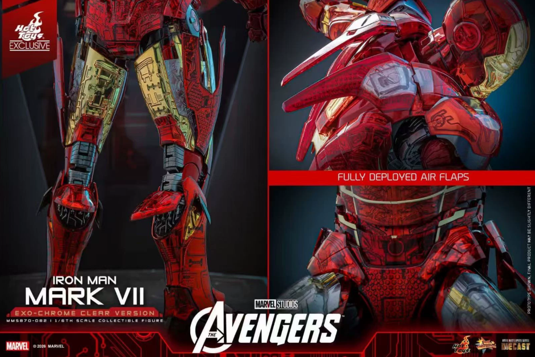 Hot Toys Iron Man Mark VII Exo-Chrome Clear Version MMS870D82