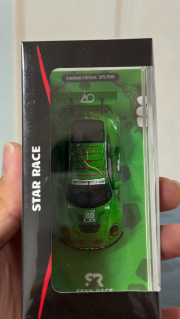 STAR RACE 1/64 Porsche 911 GT3 R Green Dinosaur REXY No 80