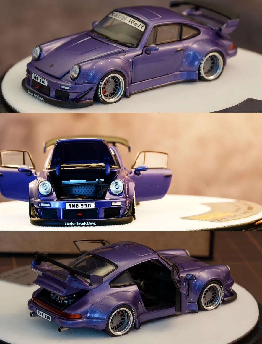 PGM 1:64 Porsche RWB 930 Violet Fully Open Round Box Deluxe