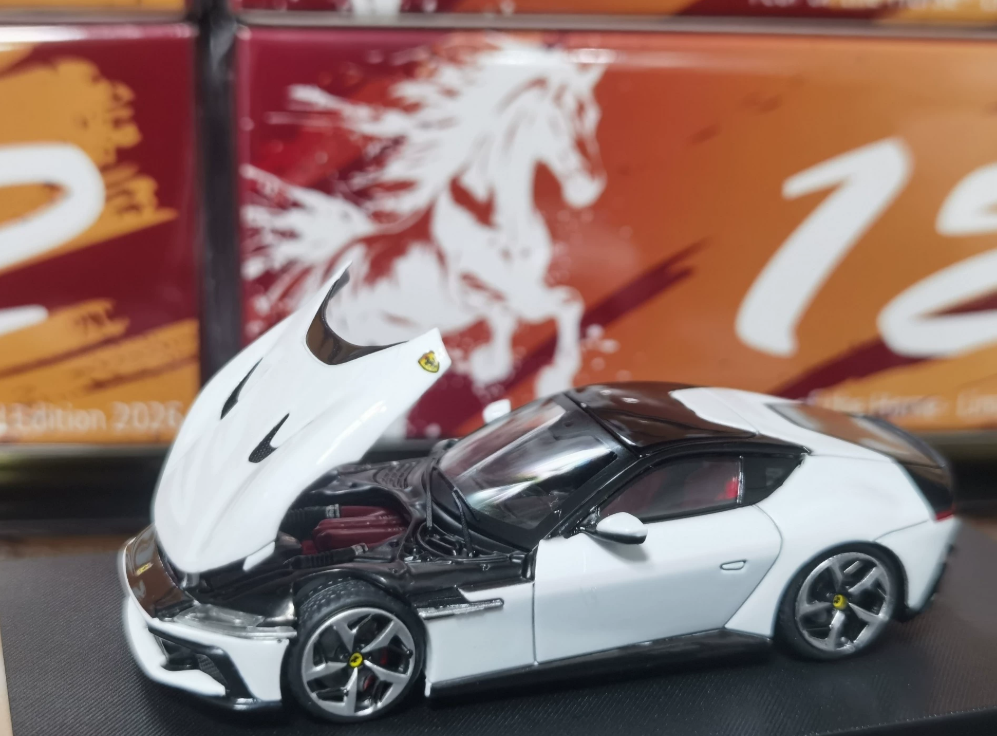 Phantom Knight 1/64 Ferrari 12 Cilindri Coupe White