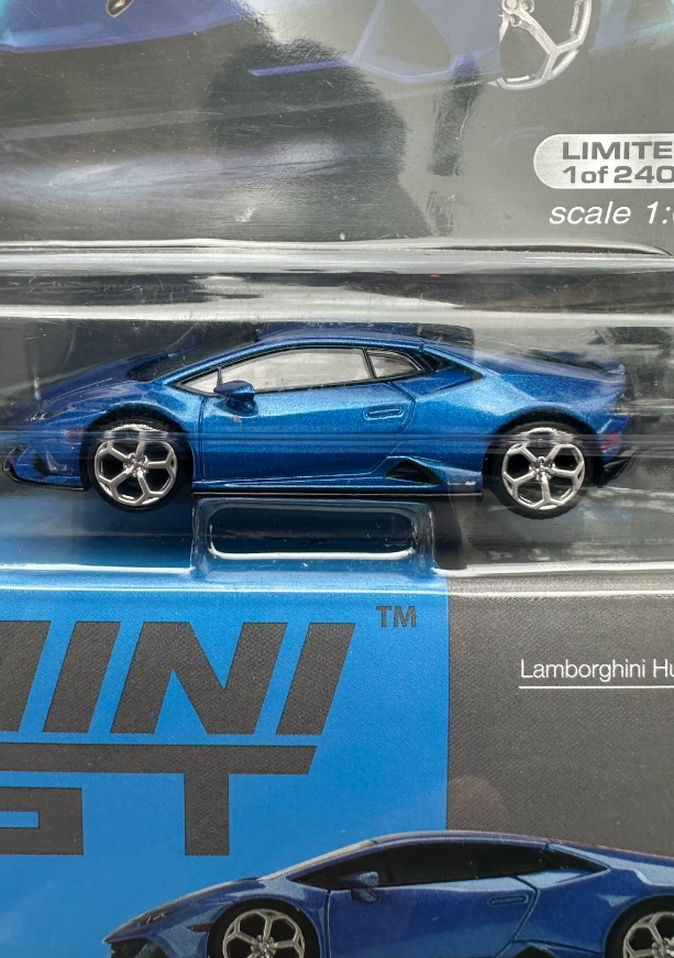 MiniGT 229 1/64 Lamborghini Huracan EVO Blu Eleos MiJo Exclusive