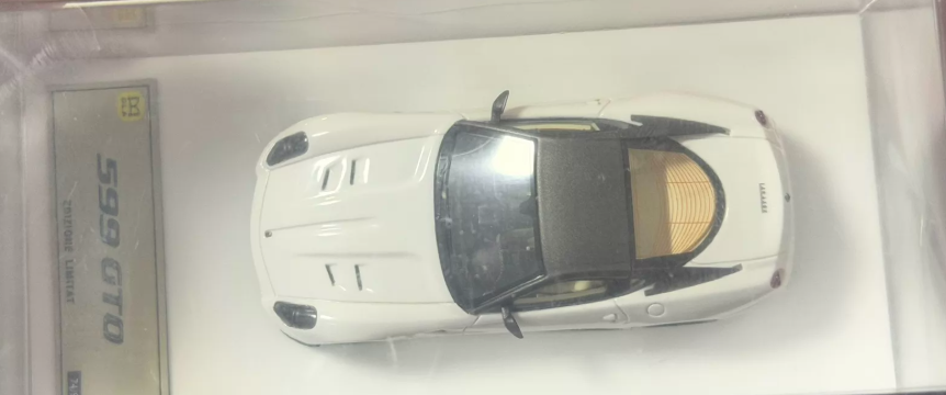 DMH 1/64 Ferrari 599 GTO Pearl White Resin Model