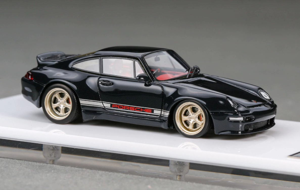 MY64 1:64 Gunther Werks Porsche 993 All Carbon Gold Wheels Resin Model