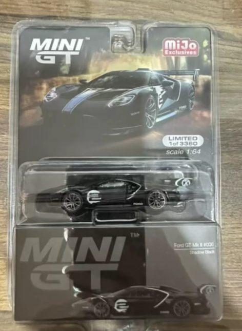 MINI GT 297 Ford GT Mk II Shadow Black MiJo Exclusive 1/64