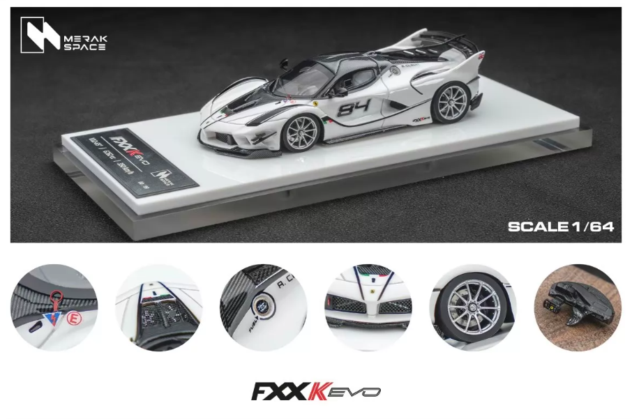 MerakSpace 1/64 Resin Ferrari FXX-K EVO 6 Color Options