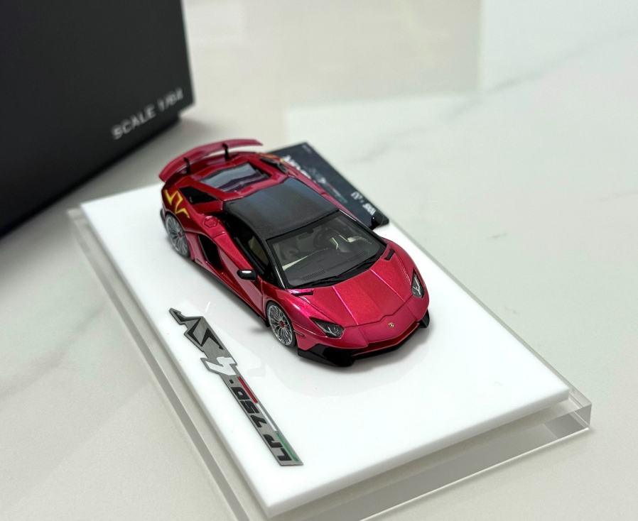 Tardis 1/64 Lamborghini Aventador SV 33 Custom Metallic Red