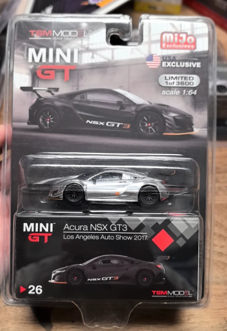 MINI GT 26 Acura NSX GT3 LA Auto Show 2017 Chase Blister 1/64