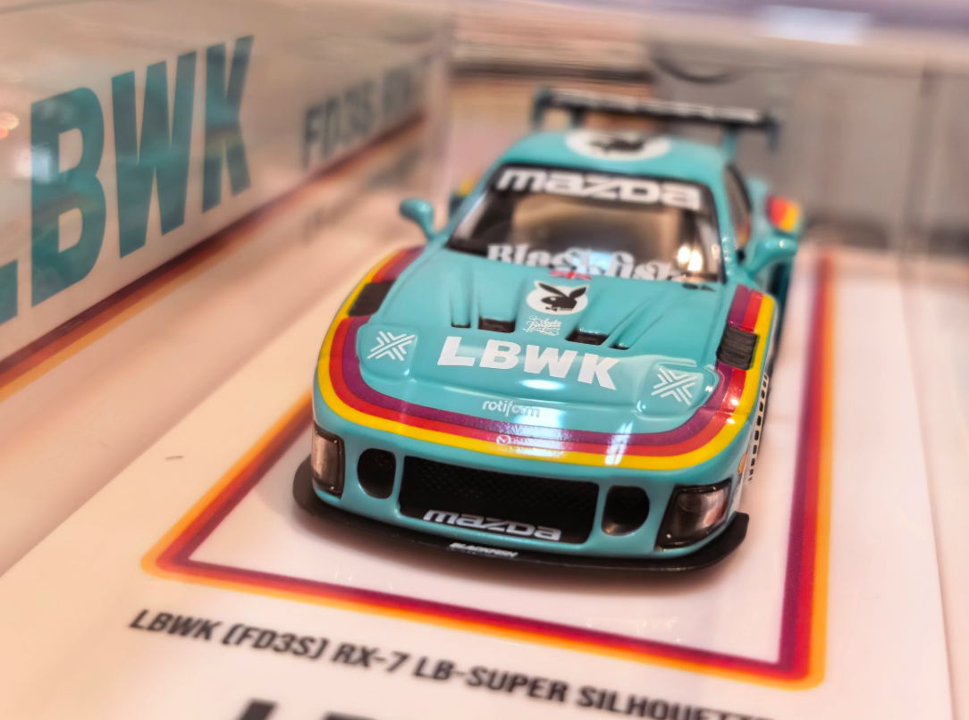 INNO 1:64 Mazda RX-7 FD3S LBWK Super Silhouette Tiffany Blue HEC Edition
