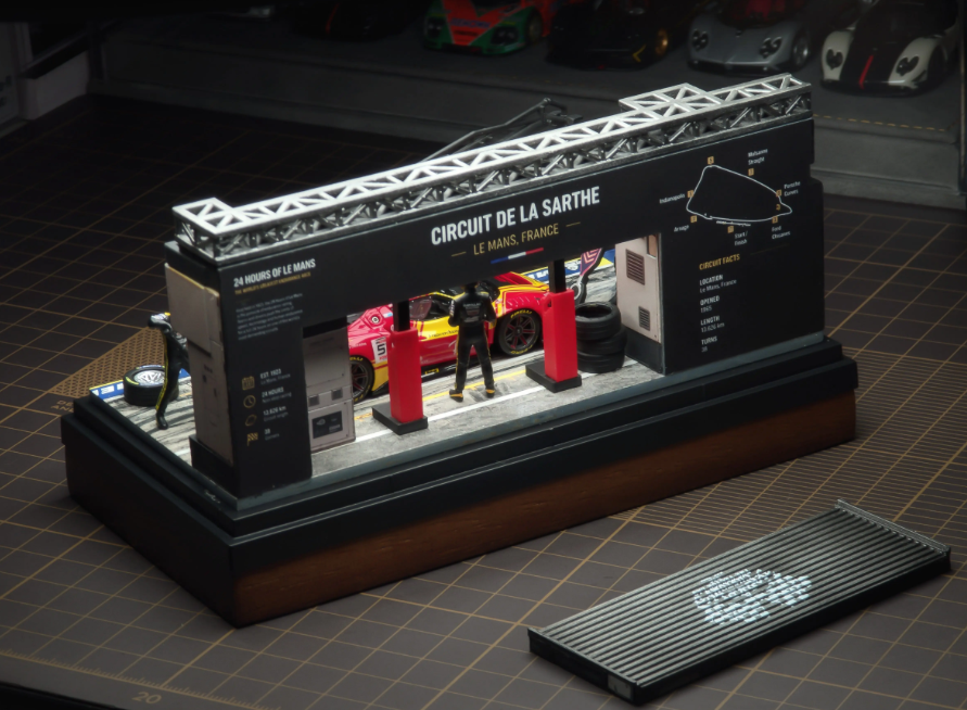 PRESAY 1/64 Track 02 Pit Garage Diorama Set