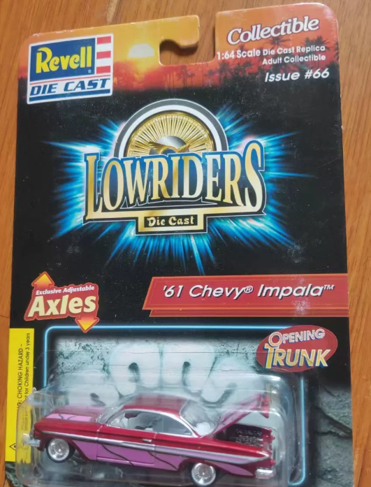 Revell Lowriders 1:64  61 Chevy Impala Red Adjustable Axles Discontinued