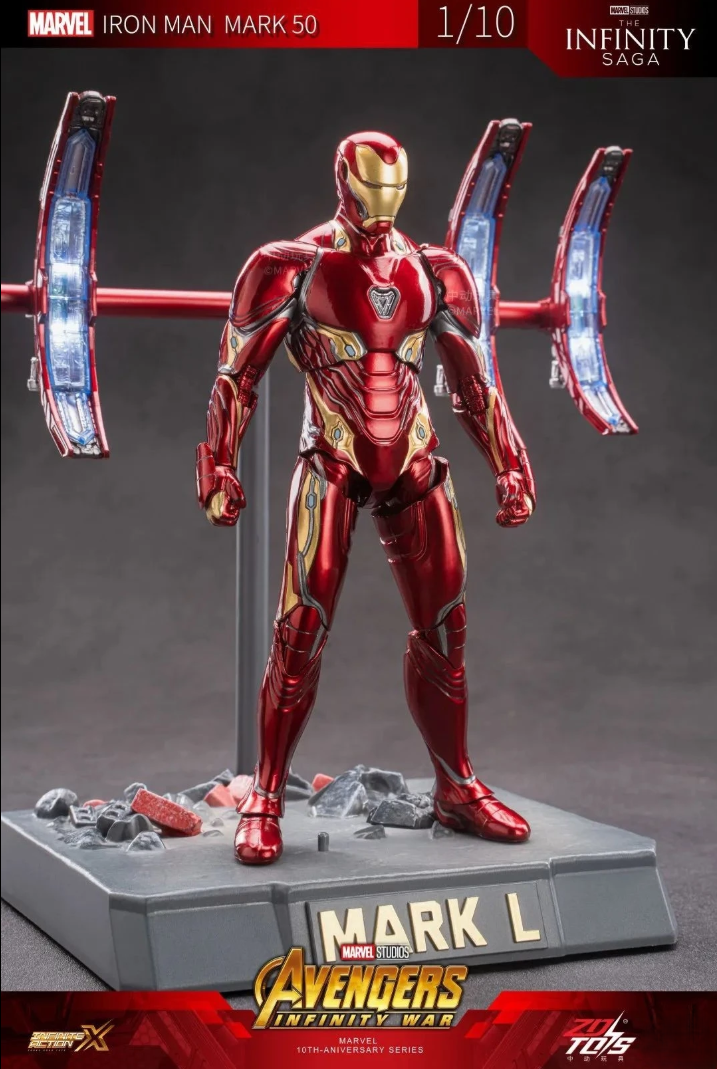 ZD Toys 1/10 Iron Man Mark 50 Anniversary Gantry Set