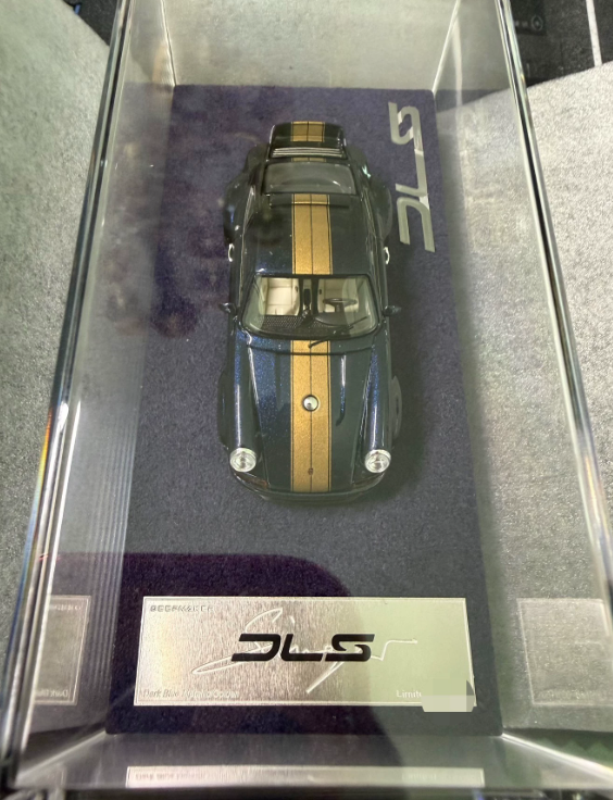 DeepMaker 1:64 Porsche Singer DLS Blue Gold Limited Edition Resin Model