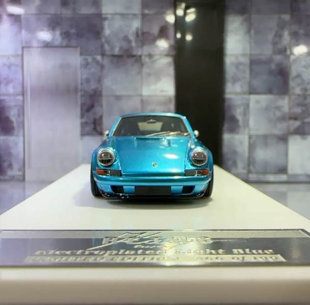 MY64 1:64 Porsche 911 Kaege Retro Electroplated Blue Ducktail Limited Edition
