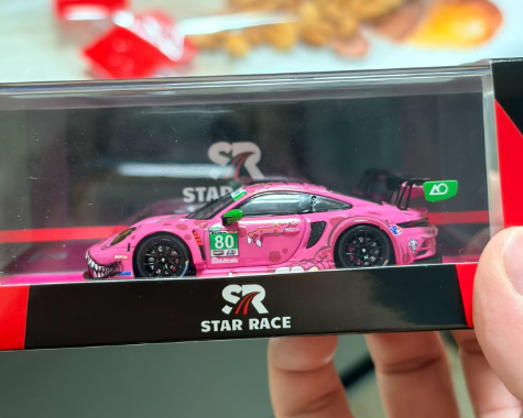 STAR RACE 1/64 Porsche 911 GT3 R Pink Dinosaur No.80 Limited