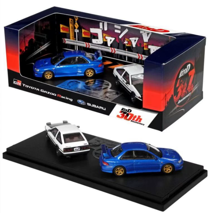 TOYOTA GAZOO Racing SUBARU 1/64 Initial D 30th Anniversary AE86 GC8 Set