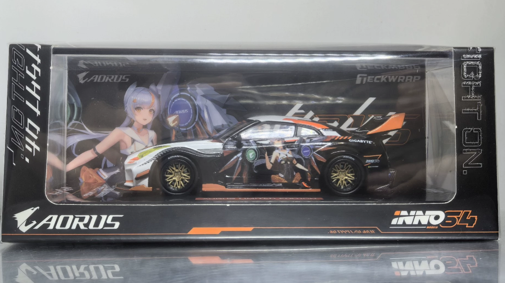 INNO 1:64 Nissan GT-R R35 Widebody Aorus Limited Edition Diecast Car Model
