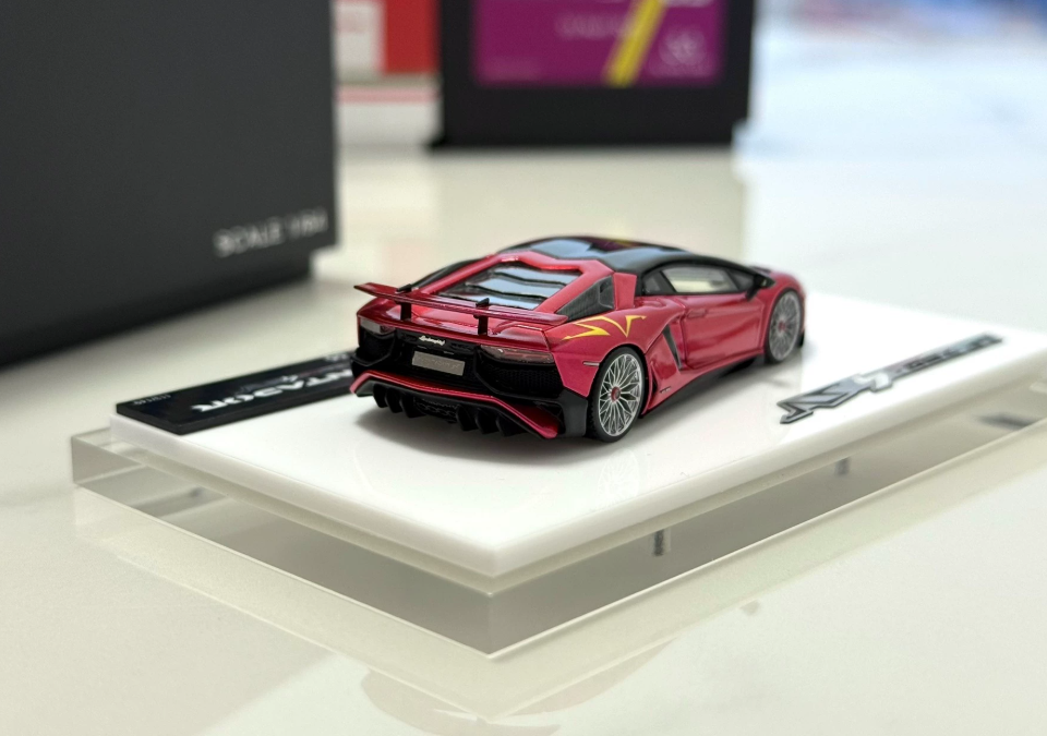 Tardis 1/64 Lamborghini Aventador SV 33 Custom Metallic Red