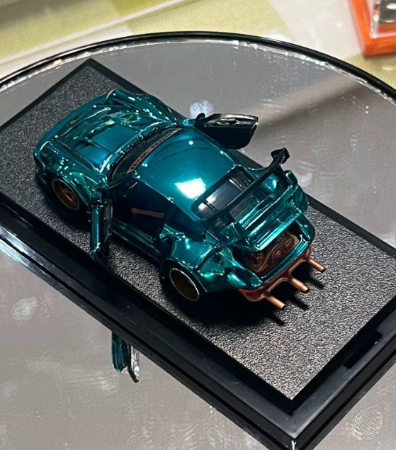 Hot Wheels RLC Exclusive RWB Porsche 930 Teal Chrome Diecast Model
