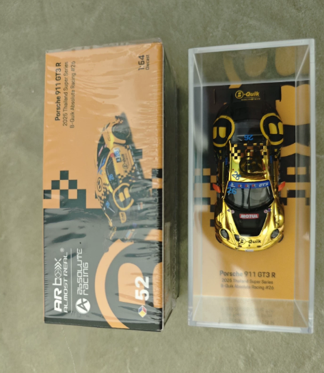 ARbox 1/64 Porsche 911 GT3 R 2025 Thailand Super Series Gold Black Chase