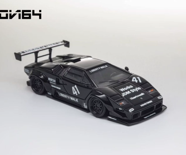 Vision64 1/64 Lamborghini Countach LP500 LB-Works Black