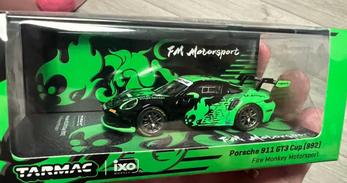 Tarmac Works 1/64 Porsche 911 GT3 Cup 992 Fire Monkey Motorsport