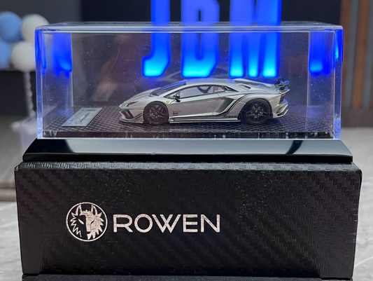 YM 1:64 Lamborghini Aventador S Rowen Silver Black