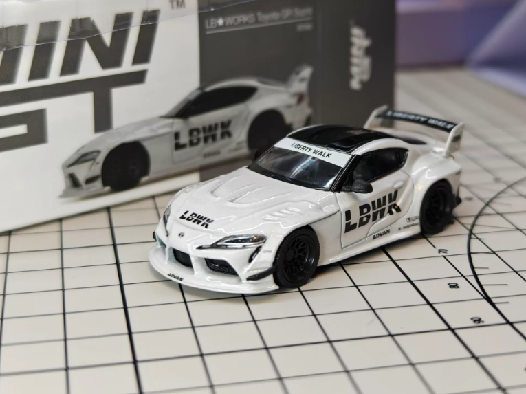 MINI GT 235 LB-WORKS Toyota GR Supra White Boxed 1/64