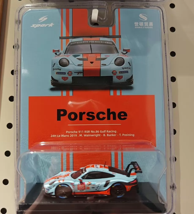 Spark 1:64 Porsche 911 RSR Gulf Racing Livery Suzhou GT Show Limited
