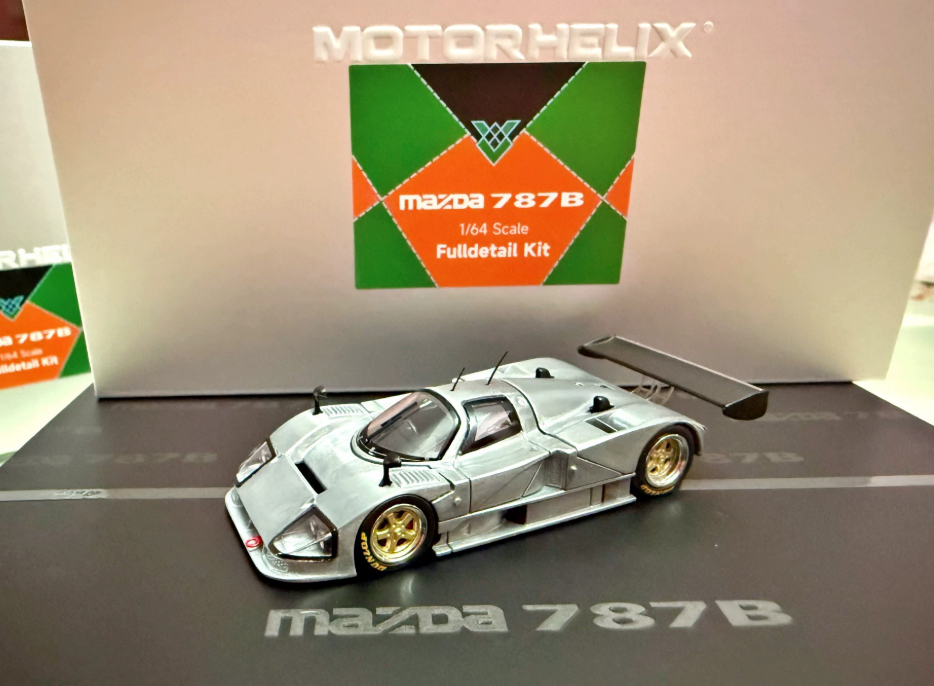 MOTORHELIX 1/64 Mazda 787B Fulldetail Silver GMHS Shanghai Diecast Model