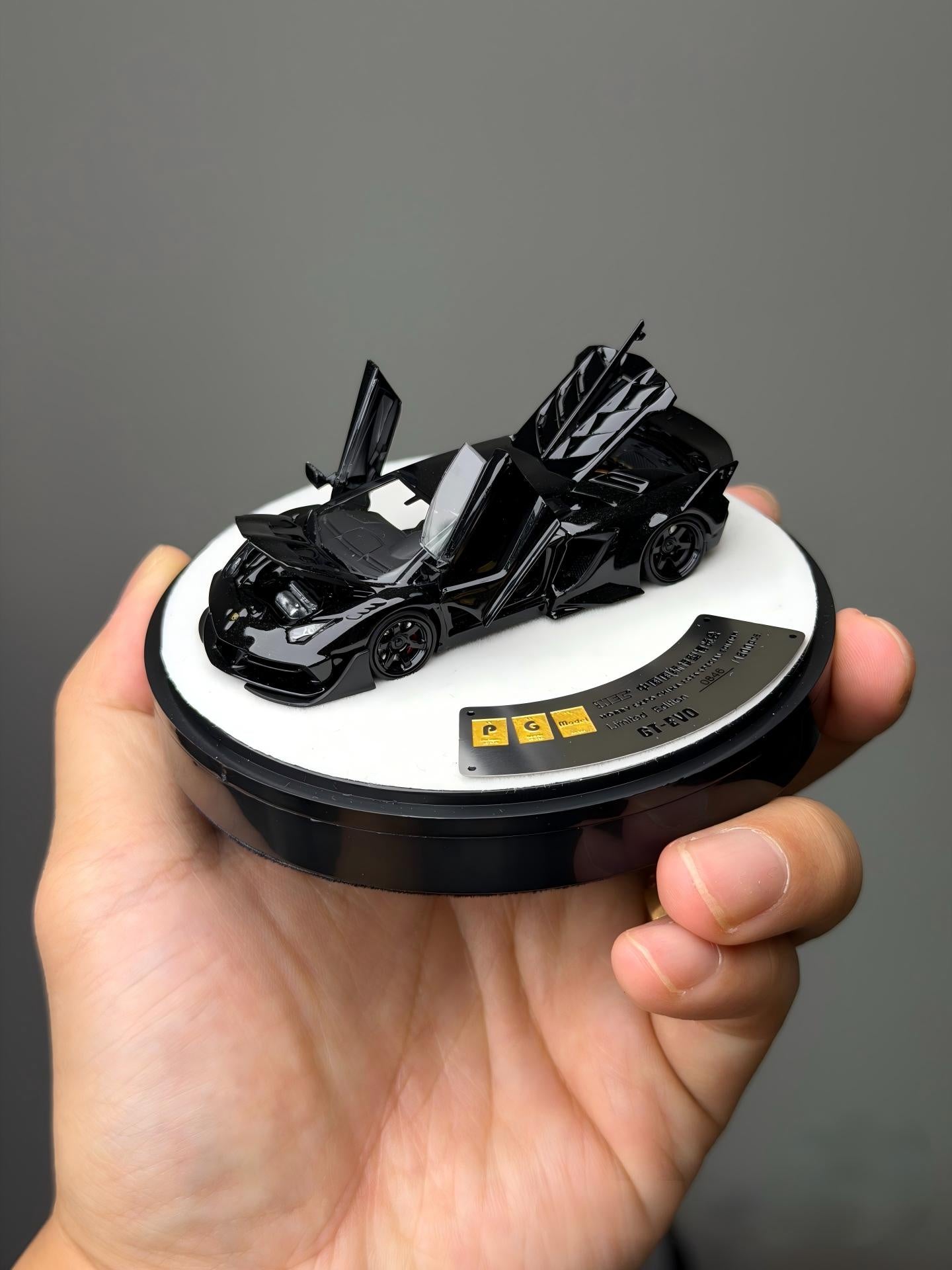 PGM Limited Lamborghini Countach 2nd Gen Pearl Black 1/64 Model Car