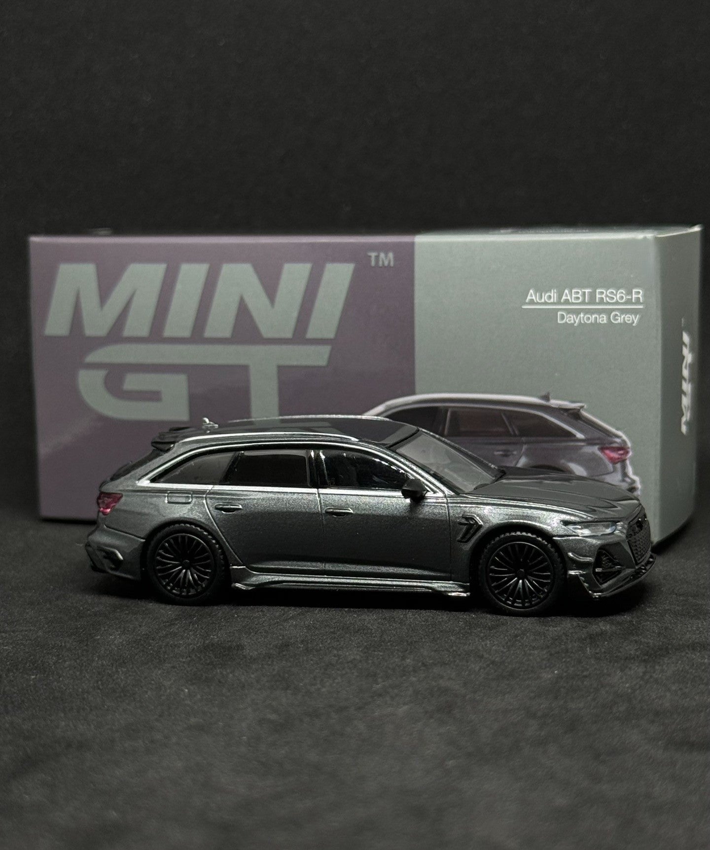 Mini GT 479 Audi ABT RS6-R Daytona Grey 1/64 Diecast Model Car