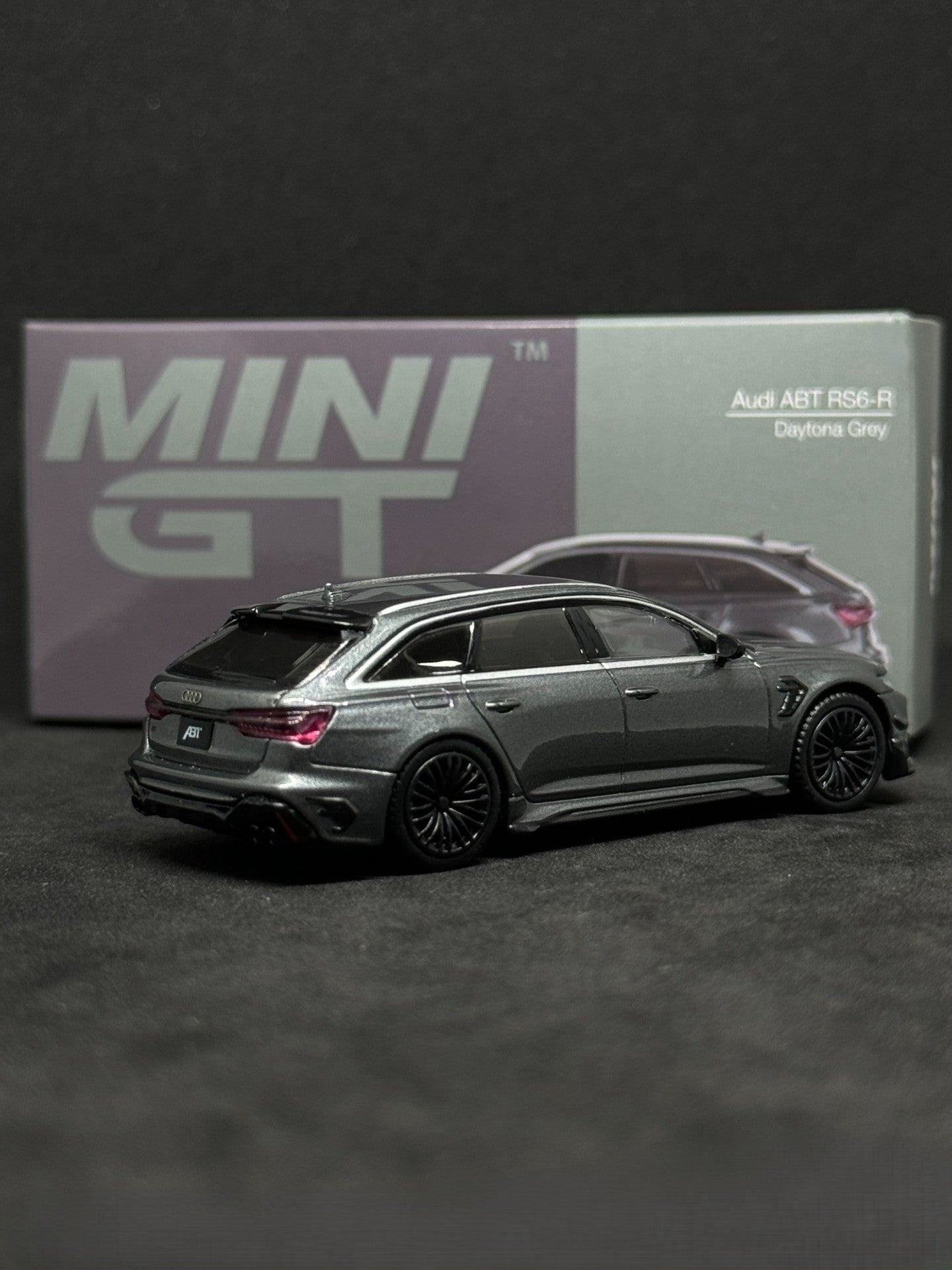 Mini GT 479 Audi ABT RS6-R Daytona Grey 1/64 Diecast Model Car