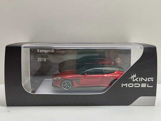 King Model Aston Martin Vanquish Zagato Shooting Brake Red 1/64 Model Car