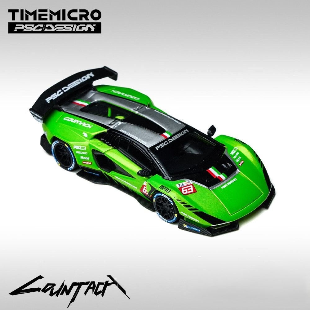 TimeMicro PSC Lamborghini Countach V Green 1/64 Diecast Model Limited