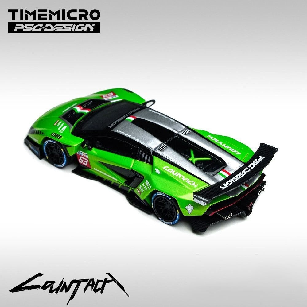 TimeMicro PSC Lamborghini Countach V Green 1/64 Diecast Model Limited